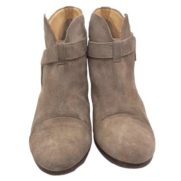 Rag & Bone Harrow Ankle Wrap Fringe Beige Suede Ankle Boots 39.5 - Picture 6 of 16